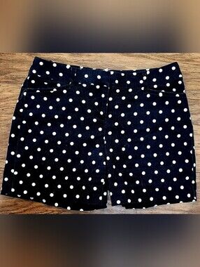 White House Black Market Black & White Polka Dot Shorts